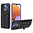 Custodia Silicone e Plastica Opaca Cover con Supporto YF1 per Samsung Galaxy A32 5G Viola