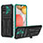 Custodia Silicone e Plastica Opaca Cover con Supporto YF1 per Samsung Galaxy A42 5G Verde