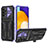 Custodia Silicone e Plastica Opaca Cover con Supporto YF1 per Samsung Galaxy A53 5G Viola