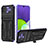 Custodia Silicone e Plastica Opaca Cover con Supporto YF1 per Samsung Galaxy F42 5G Viola