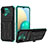 Custodia Silicone e Plastica Opaca Cover con Supporto YF1 per Samsung Galaxy M02 Verde
