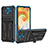 Custodia Silicone e Plastica Opaca Cover con Supporto YF1 per Samsung Galaxy M04 Blu
