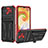Custodia Silicone e Plastica Opaca Cover con Supporto YF1 per Samsung Galaxy M04 Rosso