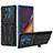 Custodia Silicone e Plastica Opaca Cover con Supporto YF1 per Samsung Galaxy Note 20 Ultra 5G Blu