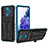 Custodia Silicone e Plastica Opaca Cover con Supporto YF1 per Samsung Galaxy S20 FE 5G Blu