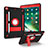 Custodia Silicone e Plastica Opaca Cover con Supporto YJ1 per Apple iPad 10.2 (2020) Rosso e Nero