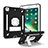 Custodia Silicone e Plastica Opaca Cover con Supporto YJ1 per Apple iPad Mini 4 Argento e Nero