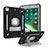 Custodia Silicone e Plastica Opaca Cover con Supporto YJ1 per Apple iPad Mini 4 Nero