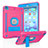 Custodia Silicone e Plastica Opaca Cover con Supporto YJ2 per Apple iPad Mini 2 Rosa Caldo