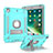 Custodia Silicone e Plastica Opaca Cover con Supporto YJ2 per Apple iPad Mini 4 Azzurro