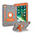 Custodia Silicone e Plastica Opaca Cover con Supporto YJ2 per Apple iPad Mini 4 Grigio