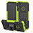 Custodia Silicone e Plastica Opaca Cover con Supporto Z01 per Huawei Honor 8A Verde
