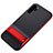 Custodia Silicone e Plastica Opaca Cover con Supporto Z01 per Huawei P30 Pro Rosso