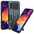 Custodia Silicone e Plastica Opaca Cover con Supporto ZJ1 per Samsung Galaxy A50
