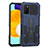 Custodia Silicone e Plastica Opaca Cover con Supporto ZJ1 per Samsung Galaxy M02s Blu