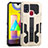 Custodia Silicone e Plastica Opaca Cover con Supporto ZJ1 per Samsung Galaxy M31 Prime Edition