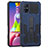 Custodia Silicone e Plastica Opaca Cover con Supporto ZJ1 per Samsung Galaxy M51 Blu