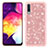 Custodia Silicone e Plastica Opaca Cover Fronte e Retro 360 Gradi Bling-Bling JX1 per Samsung Galaxy A30S Oro Rosa