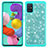 Custodia Silicone e Plastica Opaca Cover Fronte e Retro 360 Gradi Bling-Bling JX1 per Samsung Galaxy A51 4G
