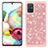 Custodia Silicone e Plastica Opaca Cover Fronte e Retro 360 Gradi Bling-Bling JX1 per Samsung Galaxy A71 5G Oro Rosa