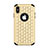 Custodia Silicone e Plastica Opaca Cover Fronte e Retro 360 Gradi Bling-Bling per Apple iPhone X Oro e Nero