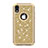 Custodia Silicone e Plastica Opaca Cover Fronte e Retro 360 Gradi Bling-Bling per Apple iPhone XR Oro