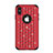 Custodia Silicone e Plastica Opaca Cover Fronte e Retro 360 Gradi Bling-Bling per Apple iPhone Xs Max Rosso