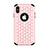 Custodia Silicone e Plastica Opaca Cover Fronte e Retro 360 Gradi Bling-Bling per Apple iPhone Xs Oro Rosa