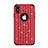 Custodia Silicone e Plastica Opaca Cover Fronte e Retro 360 Gradi Bling-Bling per Apple iPhone Xs Rosso