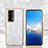 Custodia Silicone e Plastica Opaca Cover Fronte e Retro 360 Gradi Bling-Bling per Huawei Honor Magic Vs2 5G Argento
