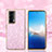 Custodia Silicone e Plastica Opaca Cover Fronte e Retro 360 Gradi Bling-Bling per Huawei Honor Magic Vs2 5G Rosa