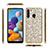 Custodia Silicone e Plastica Opaca Cover Fronte e Retro 360 Gradi Bling-Bling per Samsung Galaxy A21