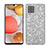 Custodia Silicone e Plastica Opaca Cover Fronte e Retro 360 Gradi Bling-Bling per Samsung Galaxy A42 5G