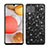 Custodia Silicone e Plastica Opaca Cover Fronte e Retro 360 Gradi Bling-Bling per Samsung Galaxy A42 5G Nero