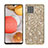 Custodia Silicone e Plastica Opaca Cover Fronte e Retro 360 Gradi Bling-Bling per Samsung Galaxy A42 5G Oro