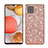 Custodia Silicone e Plastica Opaca Cover Fronte e Retro 360 Gradi Bling-Bling per Samsung Galaxy A42 5G Oro Rosa