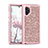 Custodia Silicone e Plastica Opaca Cover Fronte e Retro 360 Gradi Bling-Bling per Samsung Galaxy Note 10 Plus 5G Oro Rosa