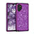 Custodia Silicone e Plastica Opaca Cover Fronte e Retro 360 Gradi Bling-Bling per Samsung Galaxy Note 10 Plus Viola