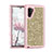 Custodia Silicone e Plastica Opaca Cover Fronte e Retro 360 Gradi Bling-Bling per Samsung Galaxy Note 10 Rosa