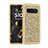 Custodia Silicone e Plastica Opaca Cover Fronte e Retro 360 Gradi Bling-Bling per Samsung Galaxy S10 Oro