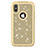 Custodia Silicone e Plastica Opaca Cover Fronte e Retro 360 Gradi Bling-Bling U01 per Apple iPhone X