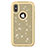 Custodia Silicone e Plastica Opaca Cover Fronte e Retro 360 Gradi Bling-Bling U01 per Apple iPhone X Multicolore