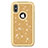 Custodia Silicone e Plastica Opaca Cover Fronte e Retro 360 Gradi Bling-Bling U01 per Apple iPhone X Oro