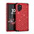 Custodia Silicone e Plastica Opaca Cover Fronte e Retro 360 Gradi Bling-Bling U01 per Samsung Galaxy Note 10 Plus 5G Rosso