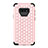 Custodia Silicone e Plastica Opaca Cover Fronte e Retro 360 Gradi Bling-Bling U01 per Samsung Galaxy Note 9 Rosa