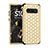 Custodia Silicone e Plastica Opaca Cover Fronte e Retro 360 Gradi Bling-Bling U01 per Samsung Galaxy S10 Oro e Nero