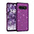 Custodia Silicone e Plastica Opaca Cover Fronte e Retro 360 Gradi Bling-Bling U01 per Samsung Galaxy S10 Plus Viola