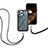 Custodia Silicone e Plastica Opaca Cover Fronte e Retro 360 Gradi con Cinghia Cordino Mano per Apple iPhone 13 Pro Max