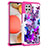 Custodia Silicone e Plastica Opaca Cover Fronte e Retro 360 Gradi JX1 per Samsung Galaxy A42 5G Rosa Caldo