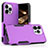 Custodia Silicone e Plastica Opaca Cover Fronte e Retro 360 Gradi MQ1 per Apple iPhone 13 Pro Max Viola